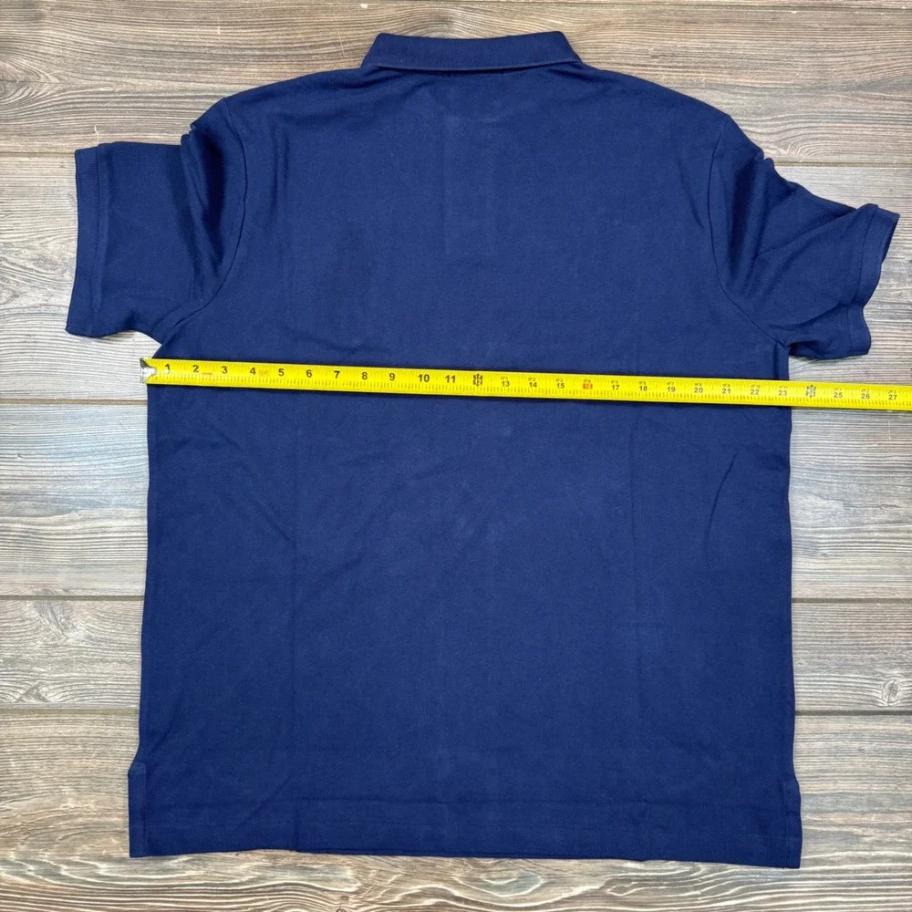 Polo Ralph Lauren Mens Size Large Polo Shirt Navy Green Big Pony Classic Fit NEW